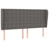 vidaXL H&ouml;f&eth;agafl me&eth; Eyrum 183x23x118/128 cm Gr&aacute;tt Gervile&eth;ur