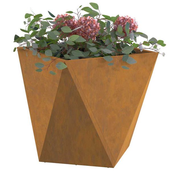 vidaXL Plöntuker 2 pcs Rusty 40 x 40 x 40 cm Veðrað stál