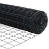 vidaXL Evrópsk girðing Grár 0.6 x 10 m PVC-húðaður járn
