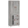 vidaXL H&aacute;r Sk&aacute;pur Gr&aacute;r Sonoma 69,5x34x180 cm Samsettur Vi&eth;ur