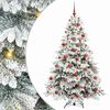 vidaXL Gervi j&oacute;latr&eacute; me&eth; 300 LED me&eth; standi Hv&iacute;tt 180 cm PE og PVC