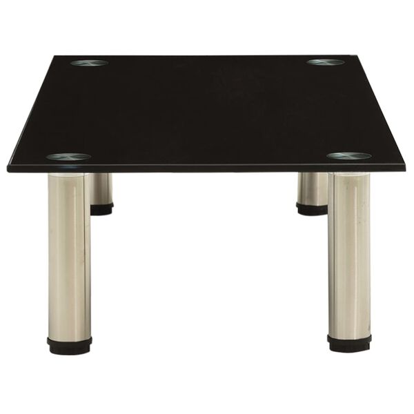 vidaXL Sjónvarpsskenkur Svartur 80x35x17 cm Hert Gler