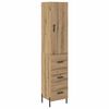 vidaXL H&aacute;bor&eth; Artisan Eik 34,5 x 34 x 180 cm Samsettur vi&eth;ur