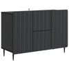 vidaXL Vi&eth;beinteyfla Svartur 89 x 34,5 x 62 cm Samsettur vi&eth;ur