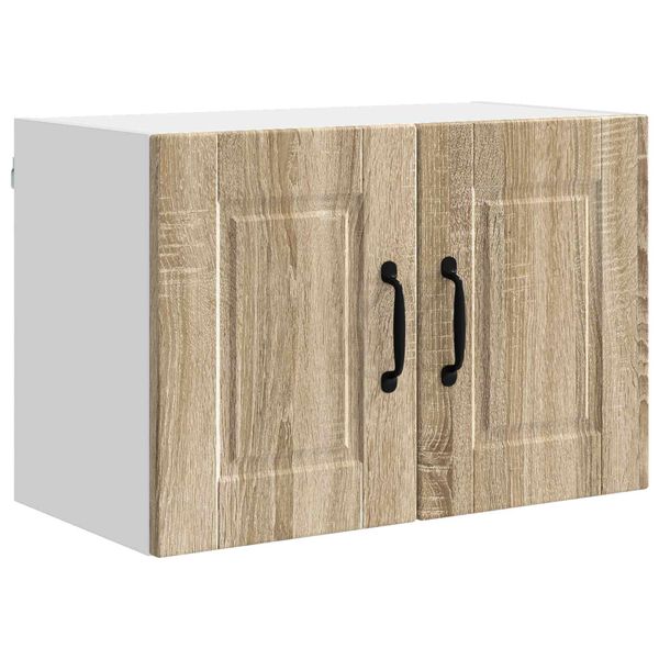 vidaXL Eldh&uacute;s sk&aacute;pur Sonoma Eik 60 x 31 x 40 cm Samsettur vi&eth;ur