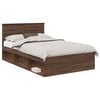 vidaXL Ramsv&iacute;k me&eth; h&ouml;fu&eth;gafl Br&uacute;nn eik 120 x 190 cm Samsettur vi&eth;ur