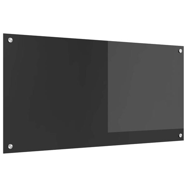 vidaXL Eldhús Backsplash Dökkgrár 100 x 50 x 0,6 cm hertuð gler