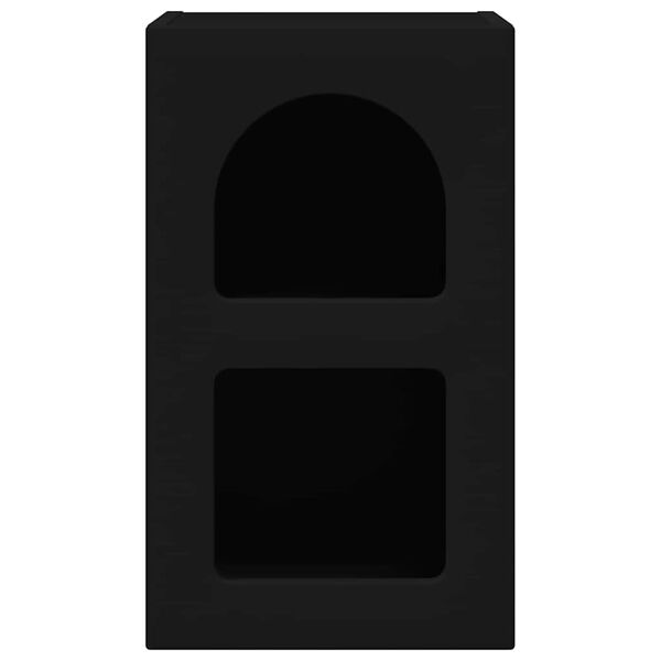 vidaXL N&aacute;ttbor&eth; Svartur 29,5 x 33,5 x 50 cm Samsettur vi&eth;ur