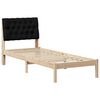 vidaXL R&uacute;mf&oacute;tur me&eth; kl&aelig;&eth;&eth;um h&ouml;f&eth;agafli Br&uacute;nn 75 x 190 cm Gegnheil fura