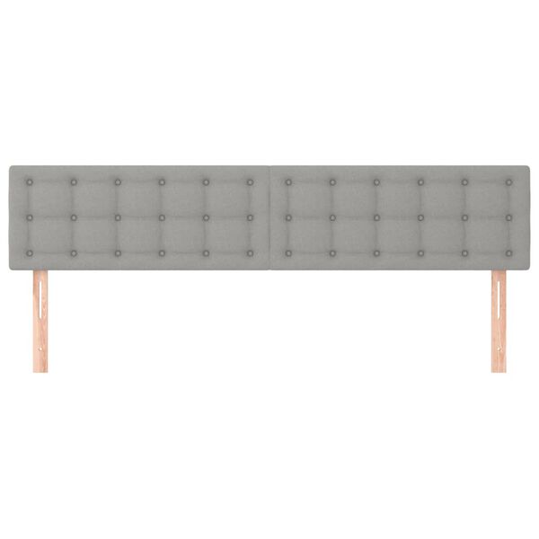 vidaXL H&ouml;fu&eth;gaflar Lj&oacute;sgr&aacute;tt 180x5x78/88 cm Efni