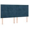vidaXL H&ouml;fu&eth;gafl d&ouml;kkbl&aacute;r 160x5x118/128 cm flauel