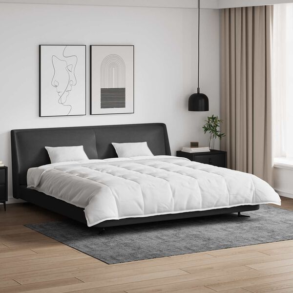 vidaXL R&uacute;mfatasett me&eth; kodda 3 pcs Hv&iacute;tt D&uacute;nfja&eth;rir