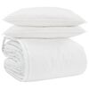 vidaXL R&uacute;mfatasett me&eth; kodda 3 pcs Hv&iacute;tt D&uacute;nfja&eth;rir
