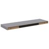 vidaXL Flj&oacute;tandi Vegghillur 2 stk. Gr&aacute;ar 80x23,5x3,8 cm MDF