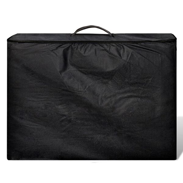 Svartur Samanleggjanlegur Nuddbekkur 2 Svæða með Álgrind