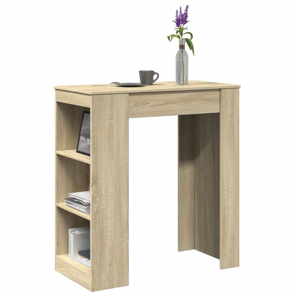 vidaXL Barbor&eth; me&eth; Rekkum Sonoma Eik 95x47x103,5 cm Samsettur Vi&eth;ur