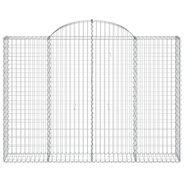 vidaXL Bogadregnir Grjótkassar 7 stk. 200x30x140/160 cm Sinkhúðað Járn