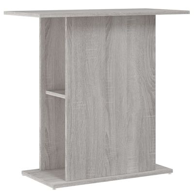 vidaXL Fiskabúrsstandur Grár Sonoma 75x36x72,5 cm Samsettur Viður