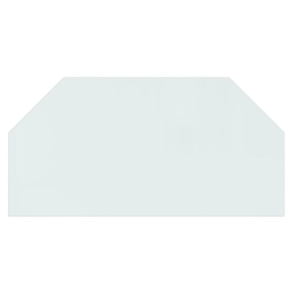 vidaXL Glerplata fyrir Eldstæði Sexhyrnt 100x50 cm