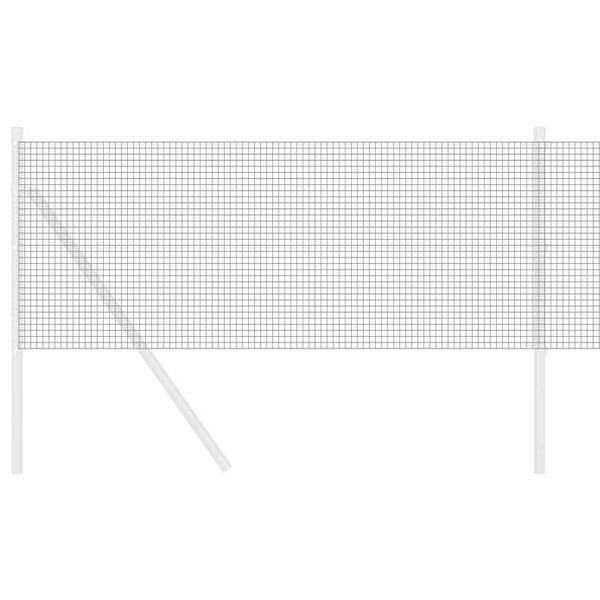 vidaXL Suðuvírs girðing Grár 0.4 x 50 m Stál