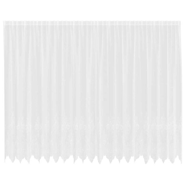 vidaXL Garnogard&iacute;na me&eth; gluggatj&ouml;ldum Hv&iacute;tt 245 x 500 cm P&oacute;l&yacute;ester