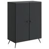vidaXL Vi&eth;beinteyfla Svartur 66 x 34,5 x 90 cm Samsettur vi&eth;ur