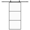 vidaXL Rennihur&eth; me&eth; v&eacute;lb&uacute;na&eth;arsetti Svart 90x205 cm ESG Gler