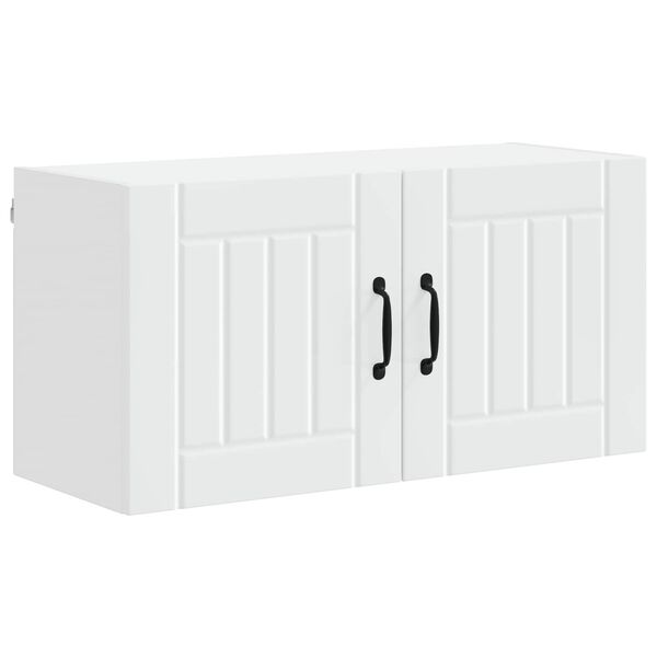 vidaXL Eldh&uacute;s sk&aacute;pur Lucca Hv&iacute;tur 80 x 31 x 40 cm Samsettur vi&eth;ur