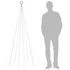 vidaXL Jólatré á Flaggstöng 108 Blá LED ljós 180 cm