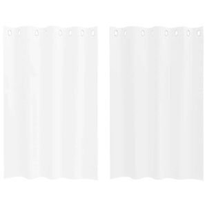 vidaXL Voile gard&iacute;na 2 pcs Hv&iacute;tt 140 x 140 cm P&oacute;l&yacute;ester
