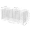 vidaXL Gabion Grjótkassi Upphækkað Beð Stál 270 x 90 x 100 cm