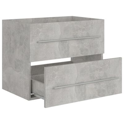 804696 vidaXL Sink Cabinet Concrete Grey 60x38,5x48 cm Chipboard