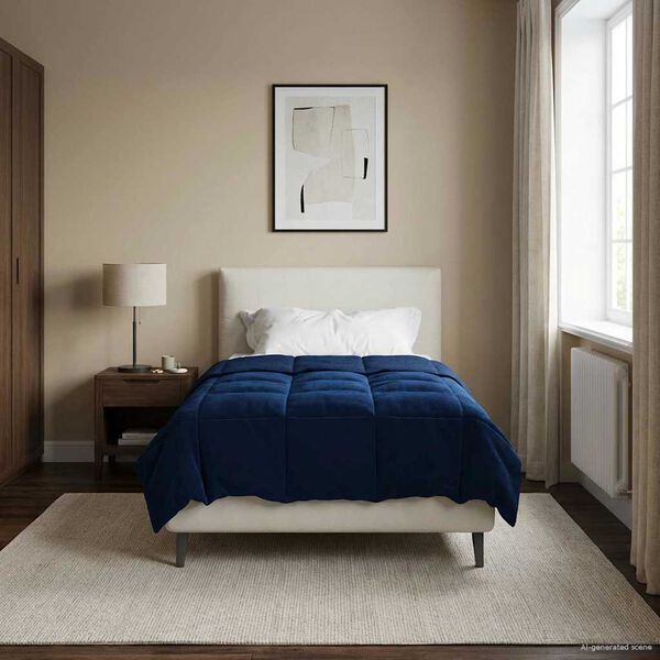 vidaXL Full &aacute;rs d&yacute;na S&iacute;&eth;la&eth; D&ouml;kkbl&aacute;r 140 x 220 cm M&iacute;kr&oacute;f&iacute;ber