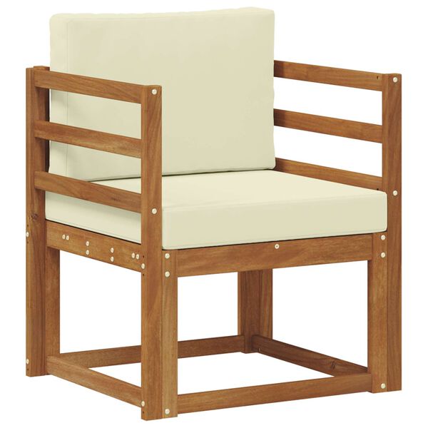 vidaXL &Uacute;ti s&oacute;fasett Solid Akas&iacute;uskei&eth; og P&oacute;lyester N&aacute;tt&uacute;rulegur