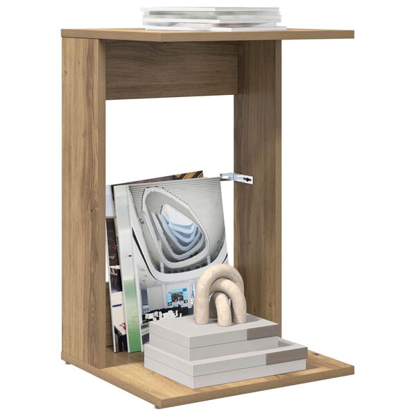 vidaXL Hli&eth;arbor&eth; Artisan Eik 40 x 38 x 62,5 cm Samsettur vi&eth;ur