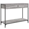 vidaXL Veggbor&eth; Gr&aacute;tt Sonoma 100x34,5x75 cm Samsettur Vi&eth;ur
