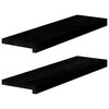 vidaXL Gluggasyllur 2 stk D&ouml;kkbr&uacute;nt 70x20x2 cm Solid Wood Eik