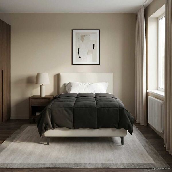 vidaXL Full &aacute;rs d&yacute;na S&iacute;&eth;la&eth; Antras&iacute;t 135 x 220 cm M&iacute;kr&oacute;f&iacute;ber