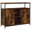 vidaXL Skenkur Reykt&oacute;na Eikarlitur 100x35x80 cm Samsettur Vi&eth;ur