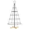 vidaXL J&oacute;lar bumbling tr&eacute; me&eth; standi Svartur 126 cm St&aacute;l