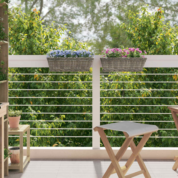 vidaXL Hangandi pl&ouml;ntu k&ouml;rfa 2 pcs Gr&aacute;r 48 x 22 x 15 cm Lacak rattan