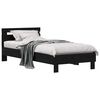 vidaXL Ramsv&iacute;k me&eth; h&ouml;fu&eth;gafl Svartur Eik 98.5 x 200 cm Samsettur vi&eth;ur