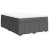 vidaXL H&oacute;lfa&eth; Springr&uacute;m me&eth; D&yacute;nu D&ouml;kkgr&aacute;tt 140x190 cm Efni