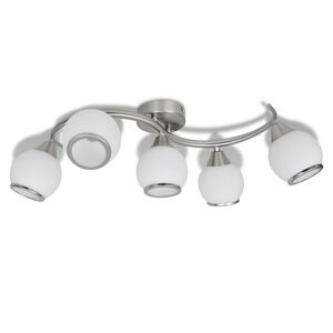 Loftljós með Glerskermum á Bogadreginni Slá