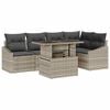 vidaXL Gar&eth;s&oacute;fa sett me&eth; p&uacute;&eth;i me&eth; geymslu 6 pcs Lj&oacute;sgr&aacute;tt