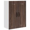 vidaXL Eldh&uacute;s sk&aacute;pur Kalmar Br&uacute;nn eik 60 x 31 x 80 cm Samsettur vi&eth;ur