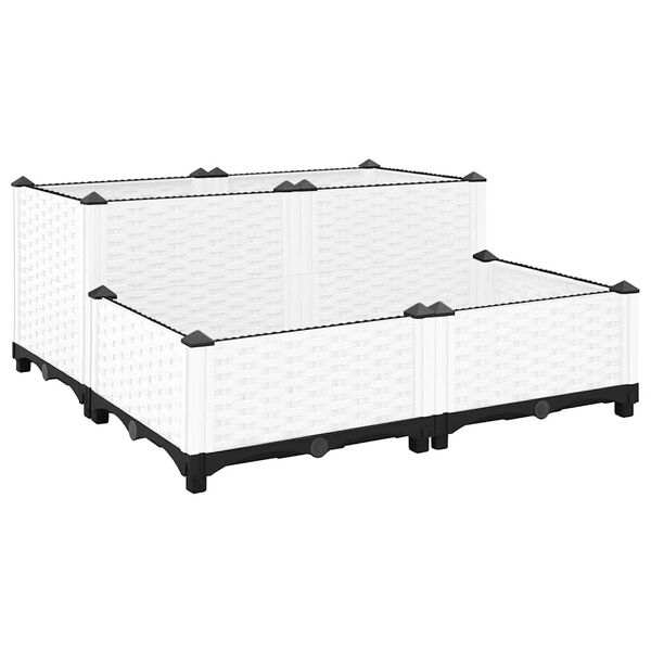 vidaXL Upph&aelig;kka&eth; Bl&oacute;maker 80x80x38 cm P&oacute;l&yacute;pr&oacute;p&yacute;len