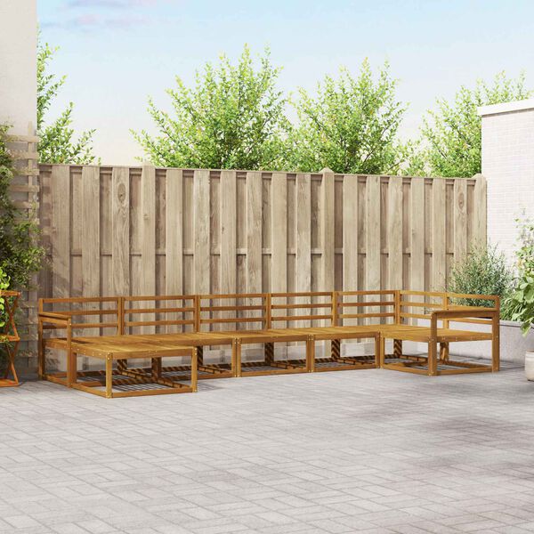 vidaXL &Uacute;ti s&oacute;fasett 7 pcs N&aacute;tt&uacute;rulegur Hrein akas&iacute;utr&eacute;