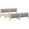 vidaXL Ramsv&iacute;k me&eth; h&ouml;fu&eth;gafl Lj&oacute;sgr&aacute;r 200 x 200 cm d&uacute;kur
