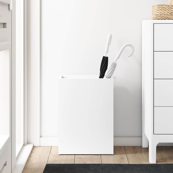 vidaXL Regnhl&iacute;fastendur Hv&iacute;tt 40 x 20 x 55,5 cm Samsettur vi&eth;ur